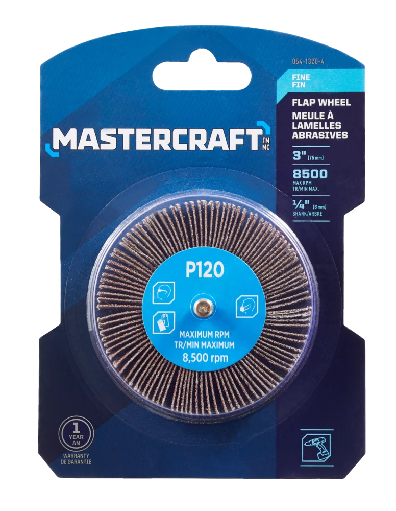 Mastercraft Wolfcraft Mini Abrasive Flap Brush, 3-in