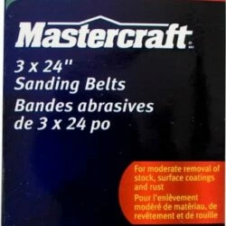 Mastercraft 3 X 24-in Aluminum Oxide Sanding Belts For Wood, Metal, 5-pk