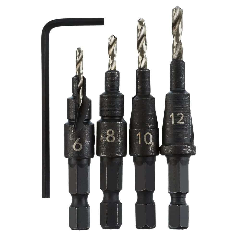 Mastercraft HCS Adjustable Countersink Set For Wood, Plastic, 5-pc - Image 2