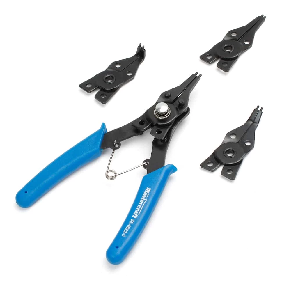 Mastercraft Convertible Retaining/Snap Ring Pliers Set With 3 Interchangeable Jaws 10-15mm - Image 2