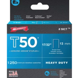 Mastercraft Arrow Fastener 50CT 17/32-in T50 Heavy Duty Ceiling Staples, 1250-pk