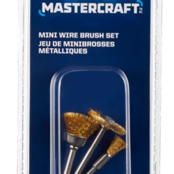 Mastercraft Mini Wire Wheel Brush Set For Metal, Dry Use, 3-pc