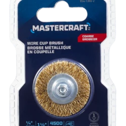 Mastercraft 1.5-in Coarse Wire Wheel Brush 1/4-in Arbor, For Wood, Metal & Dry Use
