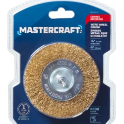 Mastercraft Flat Wire Wheel Brush, Coarse, 4-in