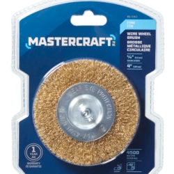 Mastercraft Flat Wire Wheel Brush, Fine, 4-in